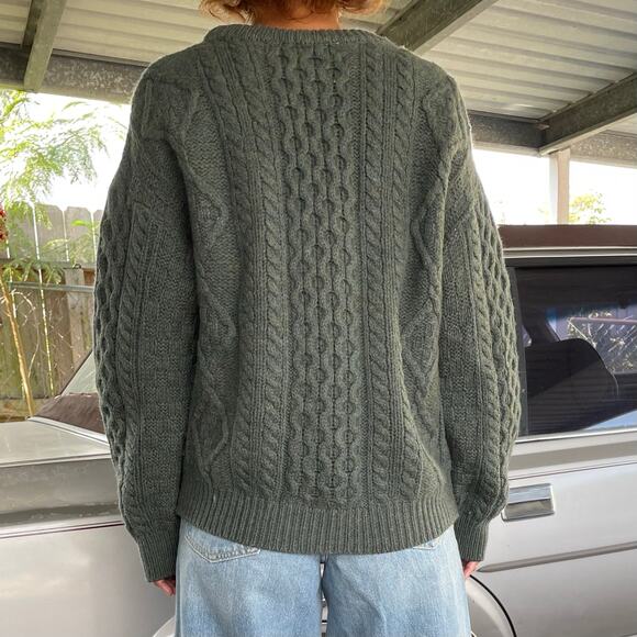 🔥Vintage Shade Of Aran Ireland Pure New Merino Wool Classic Fisherman Sweater S - Picture 4 of 15